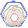 Bastidor de Bordado Hexagonal de Colores Herramientas de Bordado Accesorios DIY Marco de Bordado de Abs Bastidor de Bordado de Punto de Cruz Anillo de Plástico