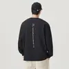 Camiseta de algodón de manga larga para hombre, peso pesado, marca de tendencia estilo americano, nueva colección otoño 2026, cuello redondo, versátil y moderna, venta al por mayor