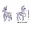 Accesorios para joyería DIY transfronterizos al por mayor colgantes vintage de renos navideños collares hechos a mano llaveros colgantes de aleación