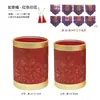 Barril de flanela de Ano Novo barril vermelho dourado barril de abraço casa nova barril de palavras flor de Ano Novo arranjo de flores barril ornamentos decorativos