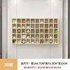 Estante de exhibición de pared para juegos de té y hojas de té, hecho de madera maciza, con compartimentos para colgar tazas y teteras
