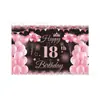 Nuevo Fondo de Tela para Fiesta de Cumpleaños Impresión HD Globos Rosas Corazones Decoración de Festival Tela de Fondo