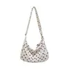 Bolsa transversal de design nicho estilo coreano, bolsa tote casual de bolinhas de grande capacidade, bolsa de ombro feminina para o dia a dia