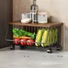 Prateleira de Armazenamento de Cozinha Cesta de Frutas e Legumes Sala de Estar Prateleira de Armazenamento de Brinquedos e Lanches Carrinho Pequeno Multifuncional de Chão Doméstico