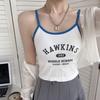 Camisola Estampada Ropa Interior para Mujer Estilo Spice Girl Top Tubo Copa Fija con Almohadilla en el Pecho Integrada Espalda Hermosa Ropa Interior Envolventes Exteriores