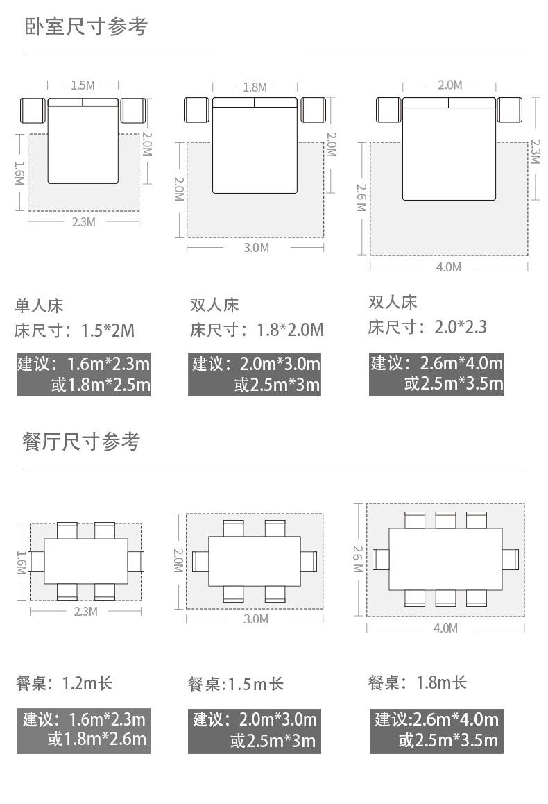 水晶绒尺寸参考图