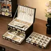 Tocador de Escritorio Set de Cajas de Almacenamiento para Cosméticos, Gabinete de Almacenamiento tipo Cajón a Prueba de Polvo de Gran Capacidad para Joyería y Cuidado de la Piel