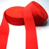 Banda elástica de nailon de un solo lado cepillado, superventas, banda elástica cepillada roja, suave, amigable con la piel, banda elástica de alta elasticidad
