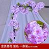 Simulación de Granjero Viejo Flor de Cerezo Artificial Ratán Tubería de Aire Acondicionado Interior Decoración Enredadera Boda Planta de Plástico
