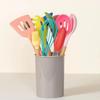 Silicone Spatula terno alimentos clipe batedor de ovos ferramentas de cozinha cabo de madeira silicone utensílios de cozinha 12 peças balde de armazenamento