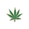 Broche de metal con hojas de planta verde creativo nuevo transfronterizo personalidad Guasón ropa accesorios para mochila insignia al por mayor