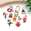 Conjunto de 30 Acessórios de Esmalte de Natal para DIY: Papai Noel, Boneco de Neve, Sino, Rena, Pingentes de Pulseira, Chaveiros
