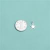 Colgante de estrella de cinco puntas de plata esterlina S925, liso y brillante, con cuentas de cristal y perlas, accesorios para pulsera.
