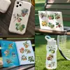 Paquete de Pegatinas Retro de Plantas y Frutas Transparente Impermeable para Cruce de Fronteras Pegatina de Mascota Material de Decoración para Manualidades DIY Funda de Teléfono Móvil
