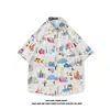 Ilha de Hainan Camisa Floral de Manga Curta Roupa de Praia Sanya Havaí Tailândia Viagem Masculina Casal Casual Solta