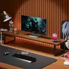 Prateleira de Armazenamento para Mesa, Suporte para Monitor de Computador, Organizador de Teclado, Suporte para Laptop