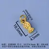 Moeda da Fortuna Banho de Ouro Prata Pura 999 Boa Sorte Riqueza Doce Paz Pingente DIY Pingente de Miçanga Feito à Mão Atacado