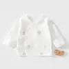 Macacão de meia-costas para bebê de 0 a 3 meses para primavera e outono, estilo primavera e outono, algodão puro Classe A, macacão de meia-costas sem costura e confortável para bebês meninos e meninas