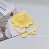 Lindo Mini Gorro de Lana Tejido a Mano con Correa Tejida a Mano Dibujos Animados DIY Muñeca Súper Linda Decoración Navideña