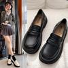 Sapatos Pequenos de Couro com Solado Macio Estilo Academia Britânica Básicos Versáteis Uniforme de Menina Mocassins Planos Sapatos Individuais Femininos para o Trabalho