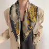 Pañuelo de Seda Estampado, Pañuelo Cuadrado Pequeño, Estilo Coreano para Mujer, Transfronterizo, Estampado de Leopardo, Paisley, Imitación de Seda, Pañuelo de Cuello, Stock Listo de Fábrica, Pañuelo de Gama Alta