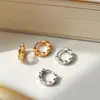 Estilo Versátil de Capas para Uso Diario, Puños para Oreja Completamente de Plata S925, Puños Pequeños para Cartílago de la Oreja, Mini Puños para Oreja con Diseño Redondo Texturizado