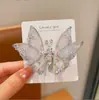 Grampo de Cabelo Borboleta com Strass, Presilha Móvel, Lindo Acessório de Cabelo Infantil de Luxo, Decoração de Pérolas