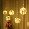 Natal novo led fio de cobre lâmpada de cortina lâmpada de Natal boneco de neve lâmpada janela pintura de cor de vidro lâmpada decorativa