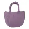 Nueva colección Otoño/Invierno 2026: Bolso de mano minimalista de color liso para mujer, bolso tote pequeño, adecuado para el trabajo y los desplazamientos, bolso acolchado de algodón estilo coreano