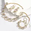 Pendientes de Cristal Europeo y Americano Full Diamond con Forma de Corazón y Gemas de Colores Mixtos, Pendientes de Vidrio con Diamantes en Forma de Gota, Pulsera a Juego para Estilo de Fiesta y Vacaciones