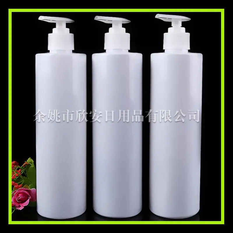 500ml 平肩pet白色+心形头帽压泵