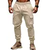 Pantalones jogger de trabajo versátiles con bolsillos de moda para hombre, comercio exterior de eBay, pantalones largos cálidos y cómodos para primavera y otoño, en stock