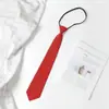Ins Estilo Universitário Pessoas Preguiçosas Sem Zíper Estilo Japonês JK Estudantes Masculinos e Femininos Camisa Vestido Pequena Gravata 8cm Gravata Preta
