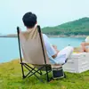 Sillón reclinable primitivo Silla plegable para exteriores Silla de camping Silla de luna portátil Oficina Hora del almuerzo Silla de playa Pesca