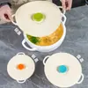 Tapa Fresca de Silicona Imitación para Platos, Tazones, Ollas y Tazas; Tapa a Prueba de Salpicaduras y Polvo para Microondas; Tapa Selladora Universal de Grado Alimenticio