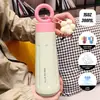 Copo térmico criativo de aço inoxidável 316 com alça, alto valor estético, copo de deusa da dopamina, copo portátil fofo para estudantes