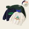 Suéter Grueso con Forro Polar para Niño Ropa de Invierno para Niños Otoño e Invierno Niños Niñas Bebé Cuello Redondo Top Cálido Ropa de Bebé