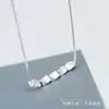 Pingente de Corrente para Clavícula em Prata de Lei S925 Colar Cinco Grãos Estilo Japonês e Coreano Fresco Simples Estilo Frio Versátil Primeira Joia para Cabelo