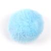 Bola de pelo de conejo rex de imitación de 4 cm, colgante redondo de peluche artificial de color, cadena para teléfono móvil, llavero, bolso, colgante de joyería