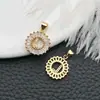 KC dourado e cobre 26 pontos diamante redondo letra inglesa pingente acessório para pulseira e colar DIY materiais para fabricação de joias