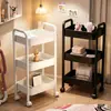 Estantería de Almacenamiento Pequeña con Carrito, Estantería Móvil de Múltiples Niveles para Piso de Cocina, Almacenamiento de Snacks, Almacenamiento de Baño con Cajones