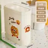 Papelera Estrecha de Baño Doméstica de Gran Capacidad con Tapa, Estética Alta Linda Dopamina