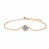 Pulsera Burbuja de Plata de Ley S925 Transfronteriza de 1 Quilate de Moissanita, Diseño Minimalista de Lujo Ligero de Nicho, Regalo para Novia