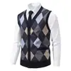 Chaleco Suéter Cardigan Ropa Interior para Hombre Otoño e Invierno Cálido Delgado Chaleco Suéter Tejido Chaqueta para Hombre M59-P28
