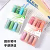 Plumón resaltador de color degradado protector de ojos, alto valor estético, lindo plumón para que los estudiantes resalten y marquen, set para journaling