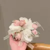 Elástico de Cabelo Tulipa Estilo Coreano para Mulheres, Scrunchie Suave com Laço, Corda de Cabelo de Alta Qualidade, Acessório de Cabelo para Primavera e Verão