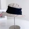Sombrero de Pescador Vintage con Bloques de Color de Mezcla de Algodón y Lino para Mujer, Nuevo Sombrero de Cubo Versátil Casual de Otoño, Sombrero de Tela con Protección Solar, Moderno
