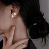 Mermaid Ji Aretes de gancho de ágata perla para mujer, temperamento suave, mismo estilo que Little Red Book y TikTok, moda nacional, aretes de cuentas redondas de jade Hetian