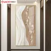 Mural Colorido de Luxo Leve Pintura de Parede Simples Moderna Pintura de Chão para Entrada de Corredor Pintura Decorativa Abstrata de Hotel