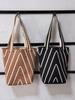Nicho nórdico de malha feminina Bolsa Crossbody Bolsa Ondulado Bolsa de ombro All-match Moda Tecido Crossbody Bolsa Balde Bolsa